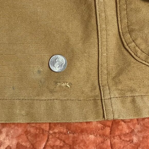 L.L. Bean Tan Jacket with Green Collar - Picture 15 of 15